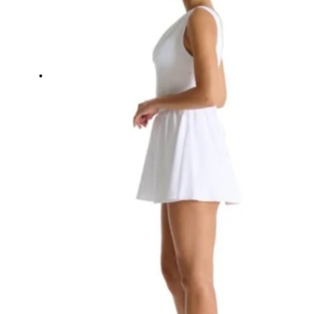 Naked Wardrobe Womens Bustier Corset Lace Up Fit & Flare Mini Dress White M - Picture 3 of 4
